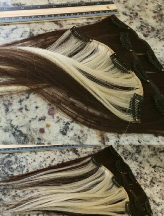 Accessories - 🆕️ Brand New 3 pc Clip in Hair Extensions 10 Inch Blonde & BROWN READY TO SHIP